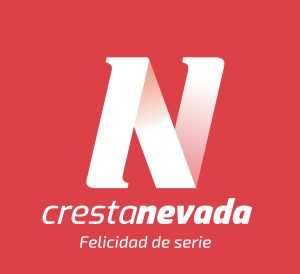 Logotipo Crestanevada debajo indica el texto "Felicidad de serie"