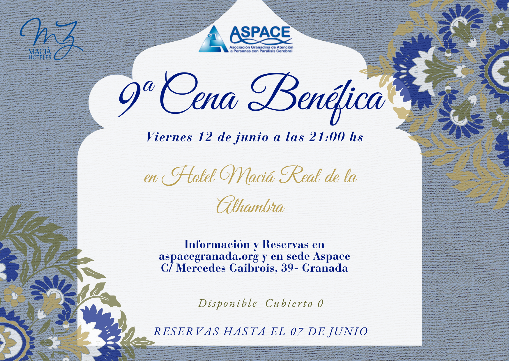 ASPACE Granada celebra su Cena Benéfica 2026